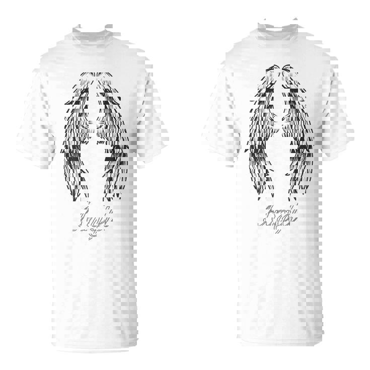 天使 背中には天使の羽 Tシャツ