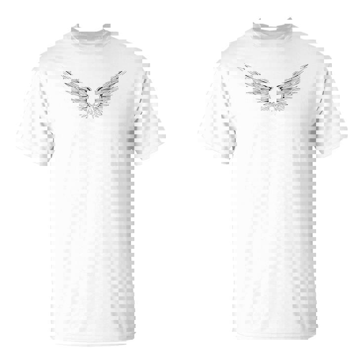 天使の羽 自由な守護天使 Tシャツ