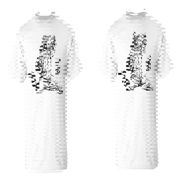 太極拳 猫 格闘技 面白い 猫 格闘 Tシャツ