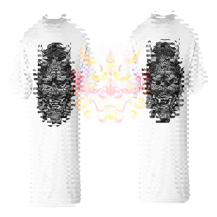 妖怪はにゃおにマスク 日本の悪魔 鬼鬼 鬼 鬼 おにマスク Tシャツ