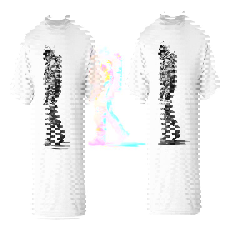 宇宙飛行士 宇宙モチーフ カラフル 宇宙飛行士 Tシャツ