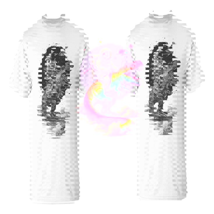 宇宙飛行士tレックス 恐竜 宇宙人 宇宙人 惑星 銀河 Tシャツ