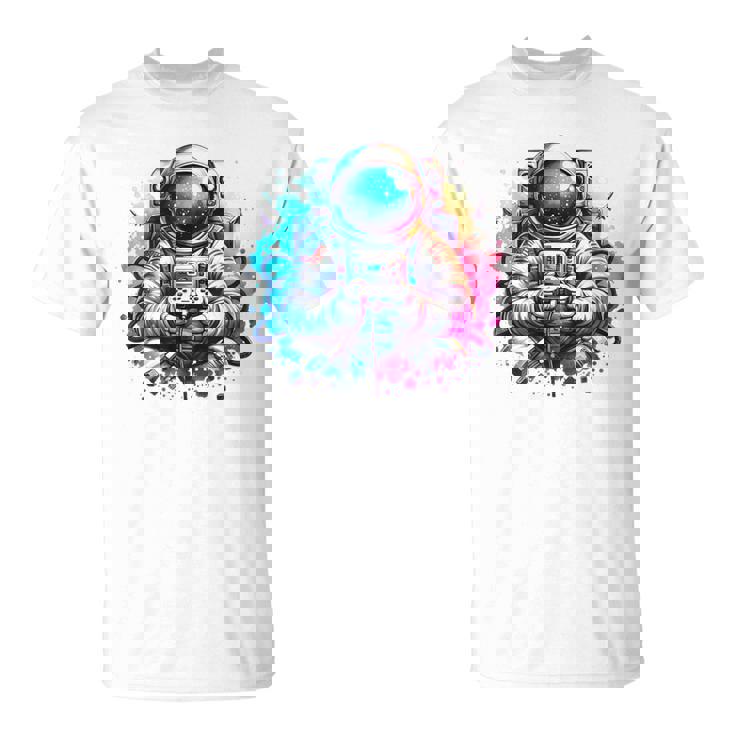 宇宙飛行士宇宙ギフト 科学ギフト 面白い宇宙ゲーマー Tシャツ