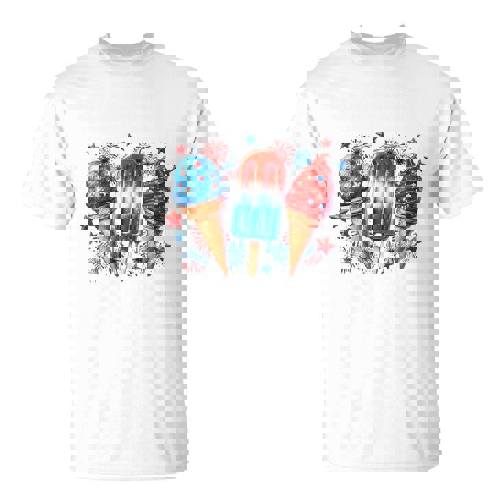少年 赤 白 青 アメリカ国旗 7月4日 アイスキャンディー 愛国的 長袖tシャツ Tシャツ