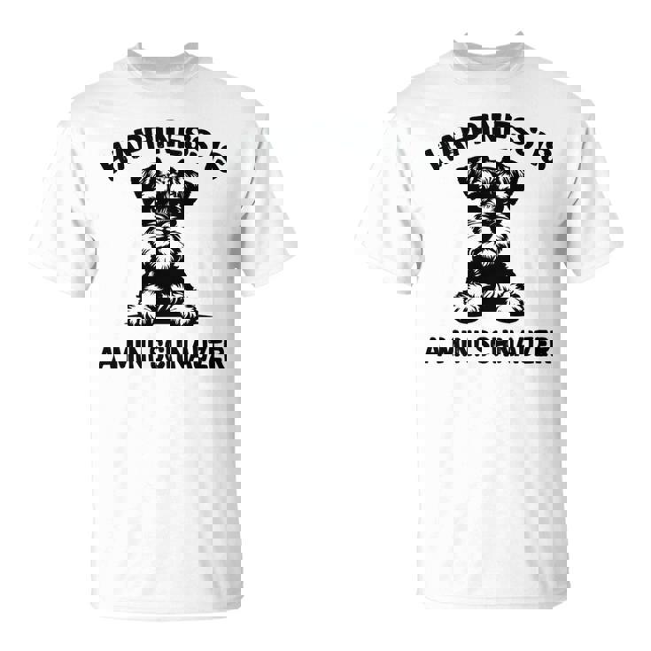 幸せはミニシュナウザー 長袖tシャツ Tシャツ