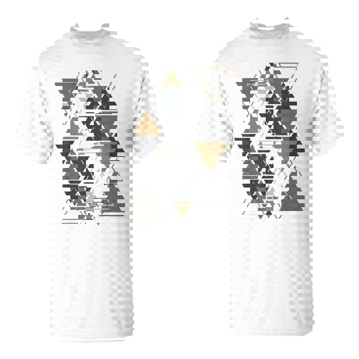 幾何学図形 抽象 モダンアート ヴィンテージ 三角形 Tシャツ