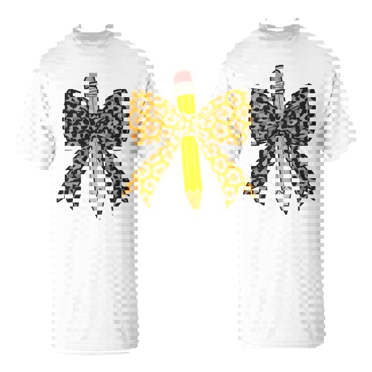 弓鉛筆 ヒョウ柄 初日 新学期 長袖tシャツ Tシャツ