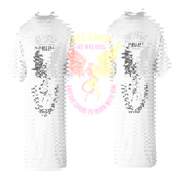 悪魔と天使のパートナー カップルコスチューム バレンタインデー バックプリント Tシャツ