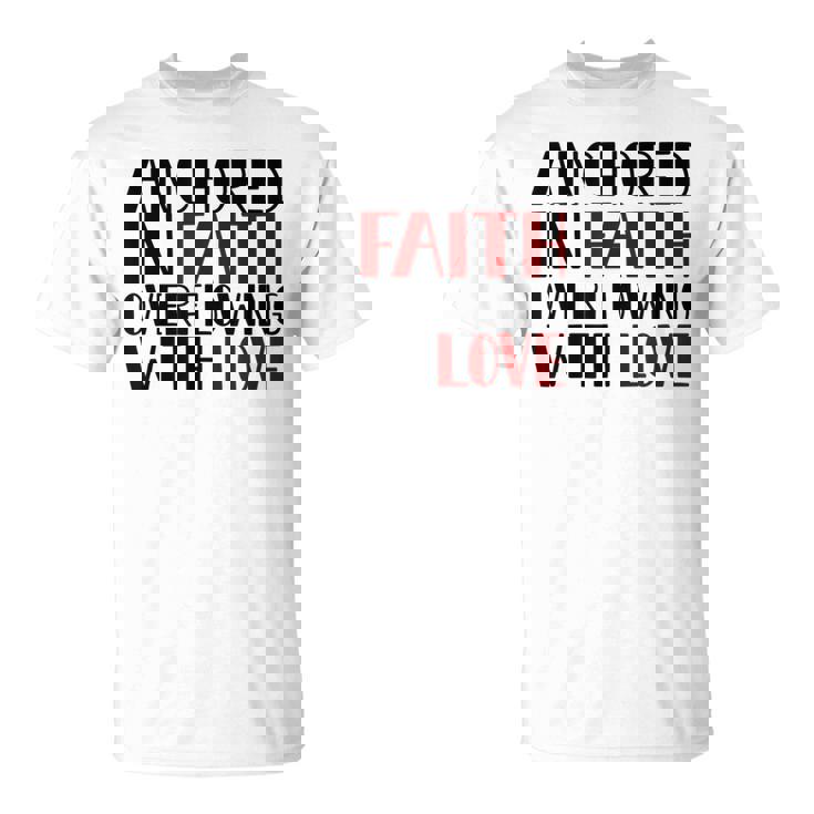 愛にあふれた信仰に定着するキリスト教バレンタイン。 Tシャツ