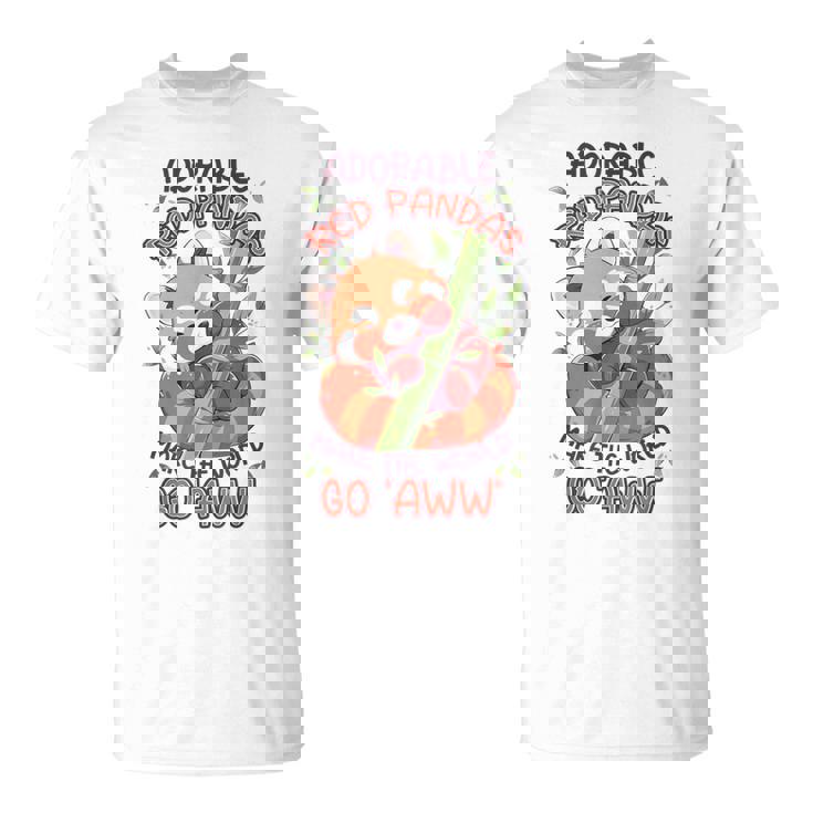 愛らしいレッサーパンダが世界を「Aww」にします。 Tシャツ