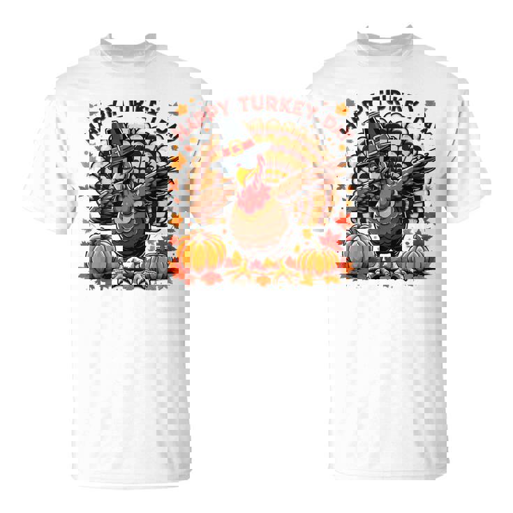 感謝祭 おもしろい 七面鳥巡礼者 軽くたたく 幸せな七面鳥の日 Tシャツ