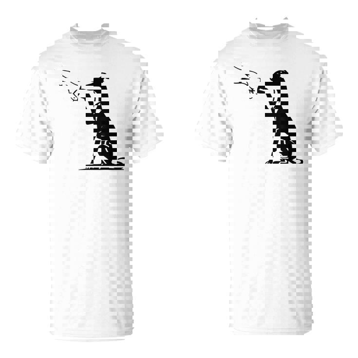 手を持つかわいいウィペット、ウィペットのママ Tシャツ