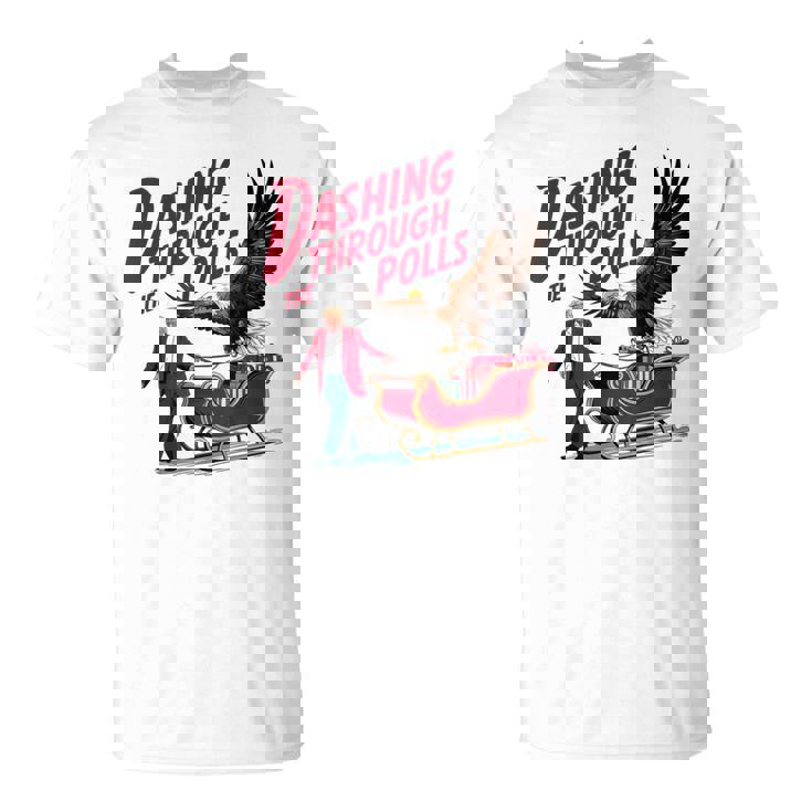 投票を駆け抜ける 面白い選挙結果 トランプ クリスマス Tシャツ