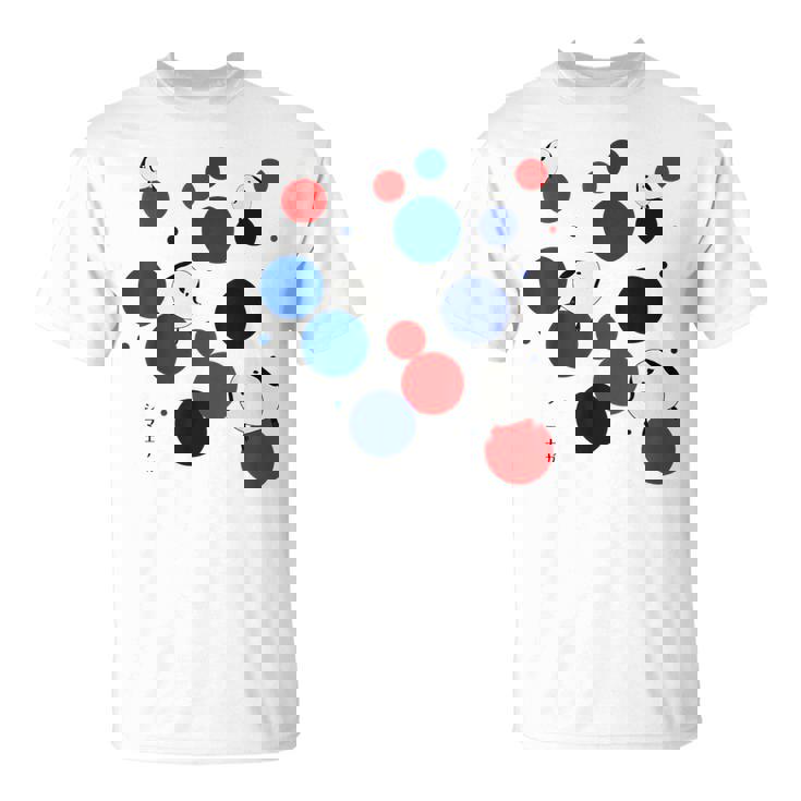 日本の野鳥 シマエナガ 赤 青 ドット 丸 水玉 関西 イベント 家族 お揃い Tシャツ