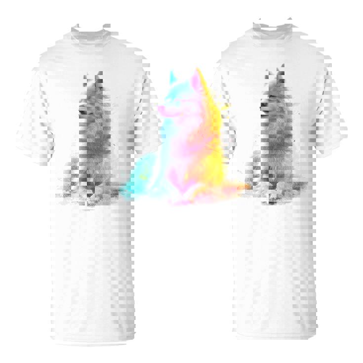 日本スピッツ 犬 モチーフ ペットアート 日本スピッツ Tシャツ