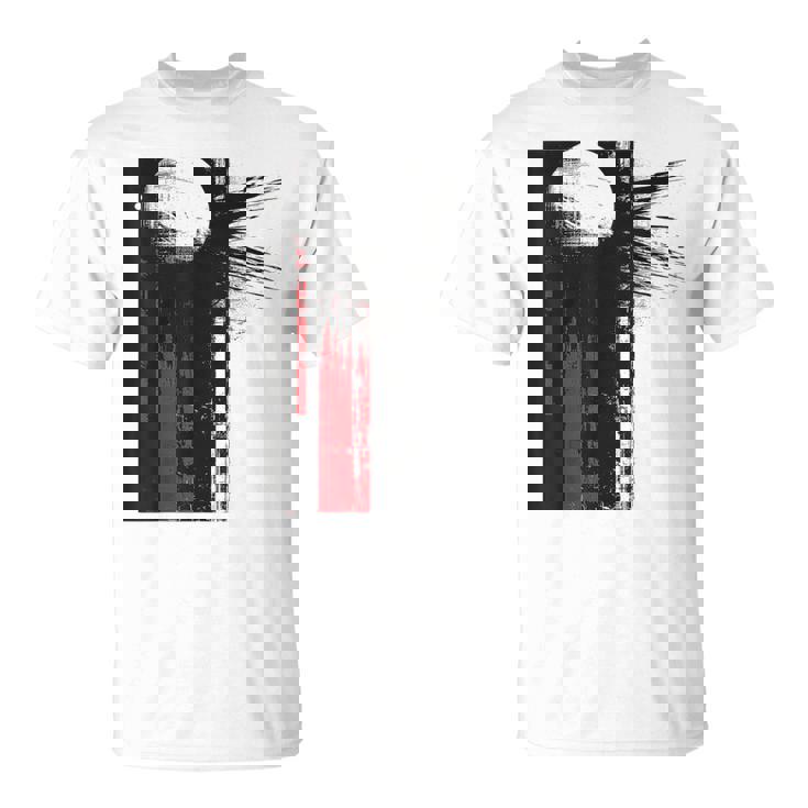 月 抽象 モチーフ 描画 アートワーク 絵画 月 Tシャツ