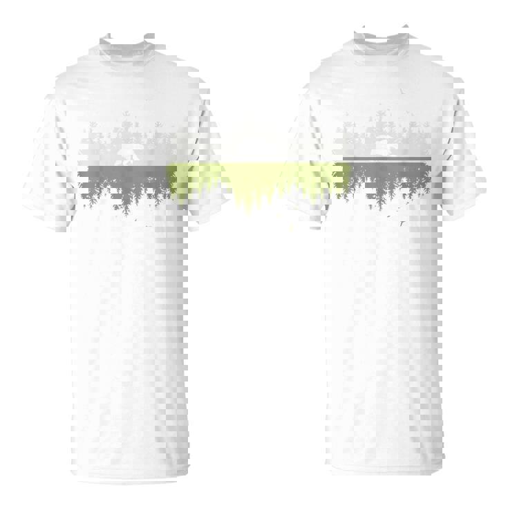 木 反射 クマ 野生動物 森 自然 動物 アウトドア Tシャツ