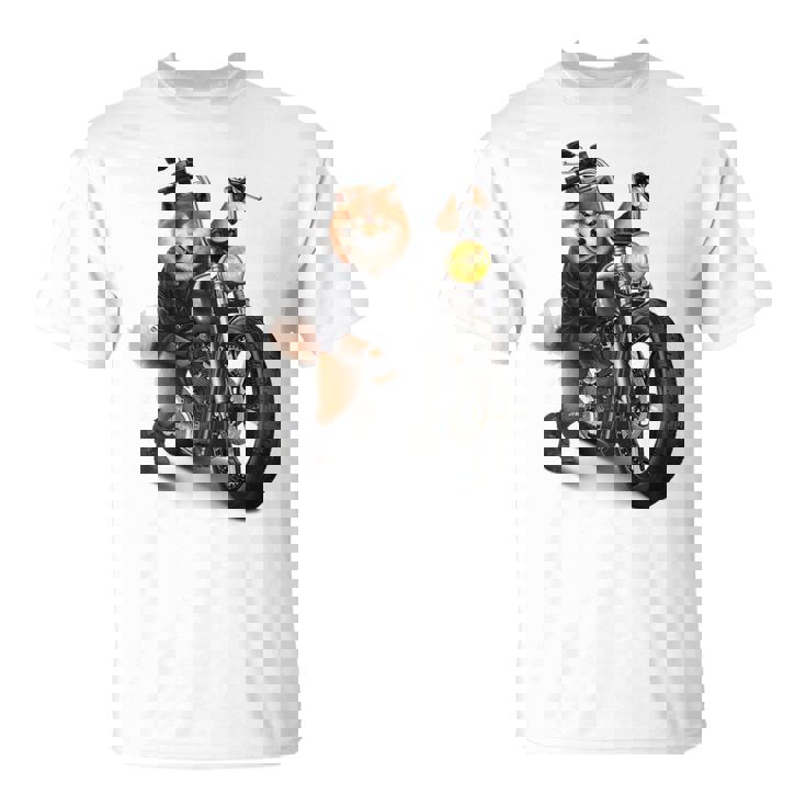 柴犬 いばけん 犬 バイク バイカー Tシャツ