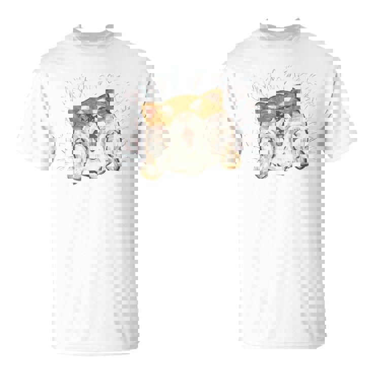 柴犬 かわいい いぬ 子犬 ペット おもしろ 動物 アート イラスト 長袖tシャツ Tシャツ