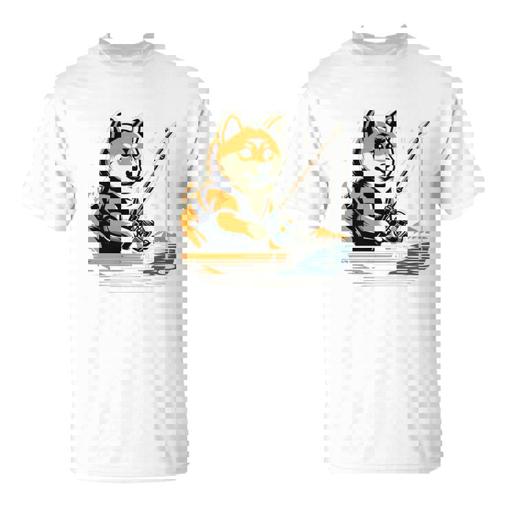 柴犬 犬 イヌ 面白いtシャツ 釣り 釣りバカ 釣り人 メンズ おもしろ 面白い 服 海釣り 川釣り 文字tシャツ 長袖tシャツ Tシャツ