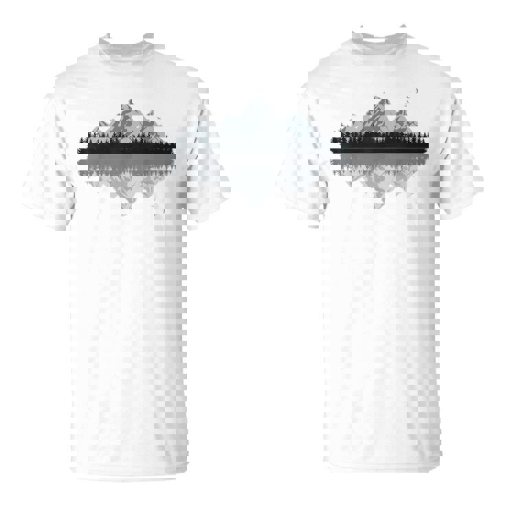 森 山 反射 野生動物 自然 ハイキング ハイカー Tシャツ