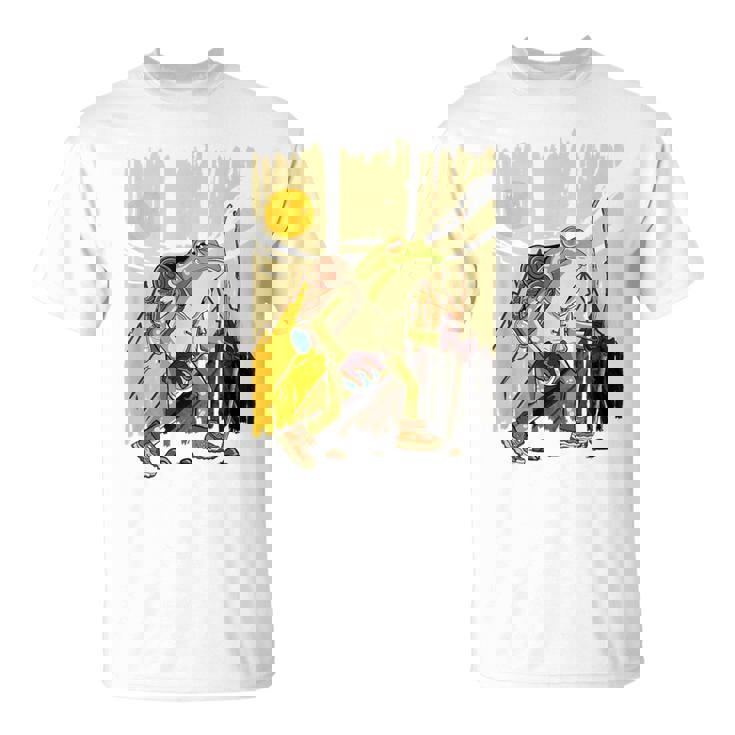 楽しいカエル ハイキングと登山愛好家 Tシャツ