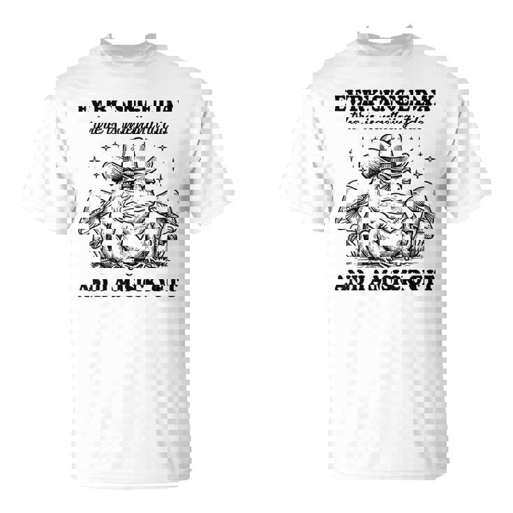 毎日、何かをすべきことがある、ウエスタンカウボーイのカエルのミーム Tシャツ