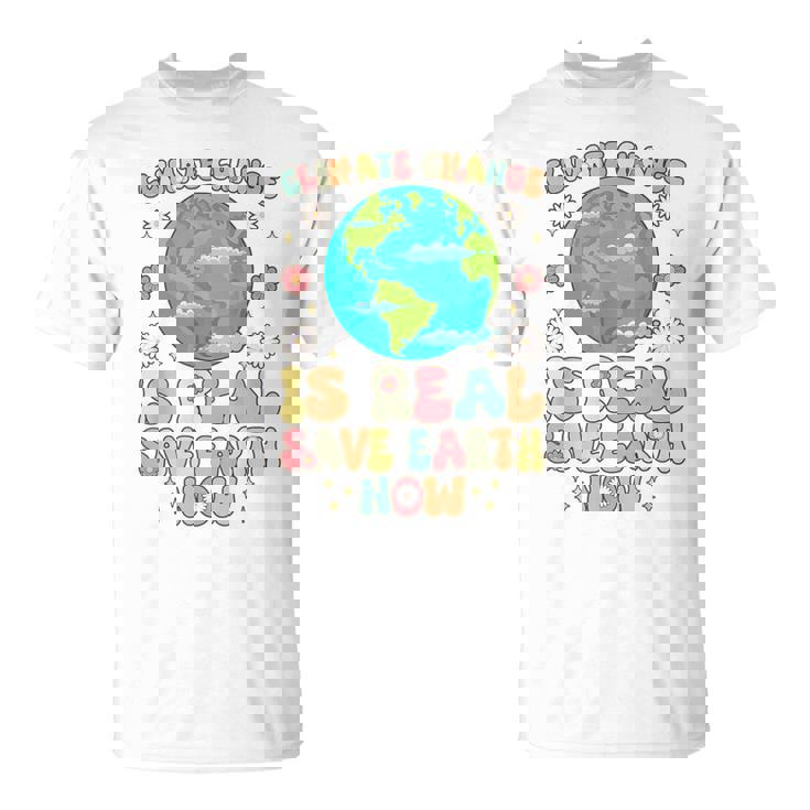 気候変動は本当の地球を救う地球の日 Tシャツ
