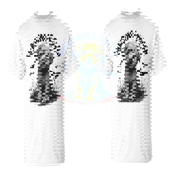 気持ちより怖い愛らしい子犬 Tシャツ