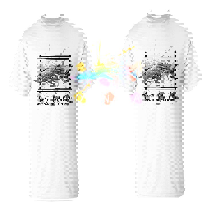沖縄 ホエールシャークペイント スプラッター かわいい沖縄お土産 Tシャツ
