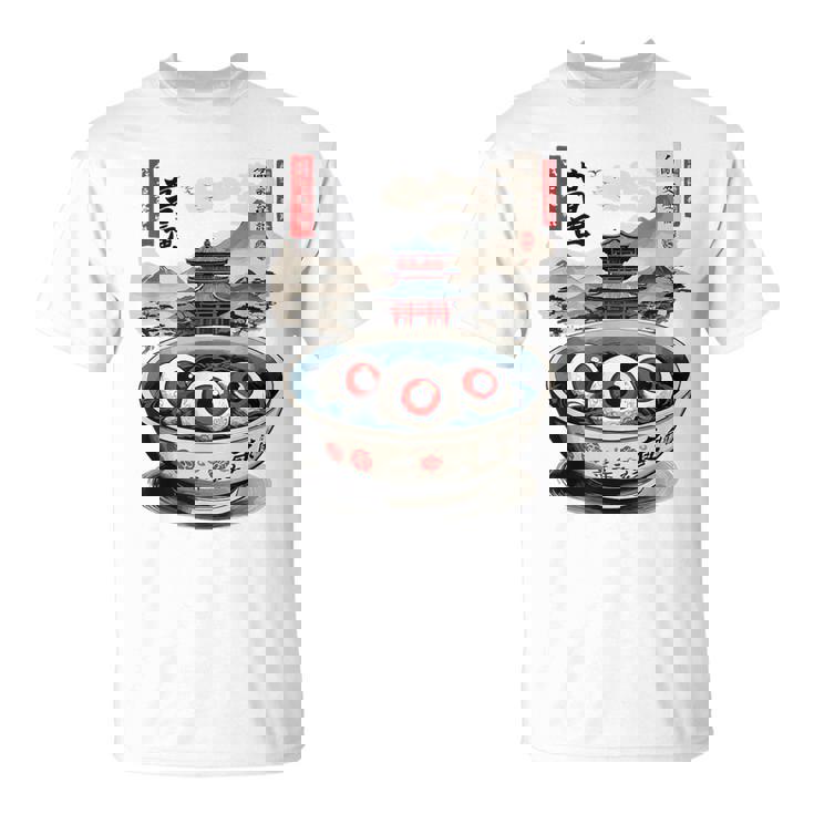 浮世絵ジャパン オカルトホラー ハロウィン 妖怪ラーメン エステ Tシャツ