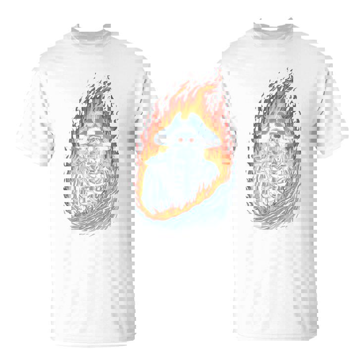 海賊スケルトン スカルとクロスボーン ジョリーロジャー グラフィック 長袖tシャツ Tシャツ