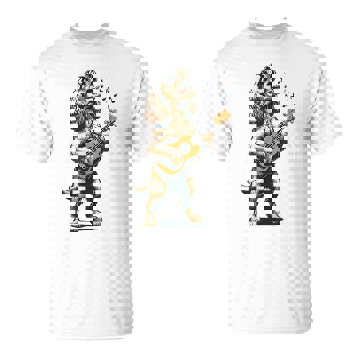 犬 演奏 ギター 歌う アメリカン コッカー スパニエル 面白い Tシャツ