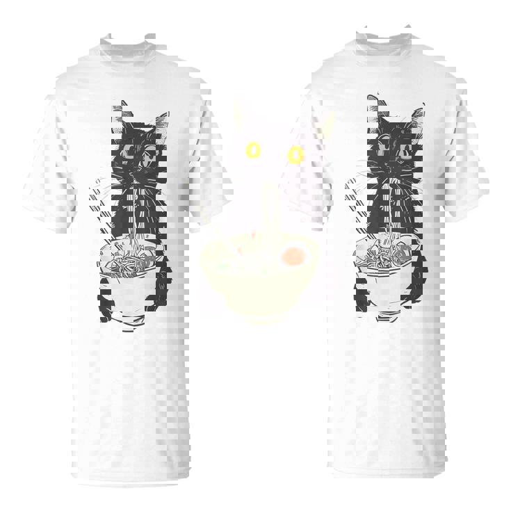 猫 ラーメン 麺 和 ラーメン かわいい 猫 Tシャツ