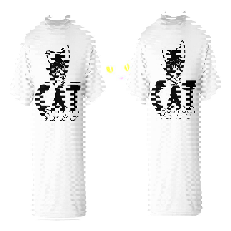 猫 子猫 ハチワレ モノトーン 白 黒 かわいい ユニーク Tシャツ