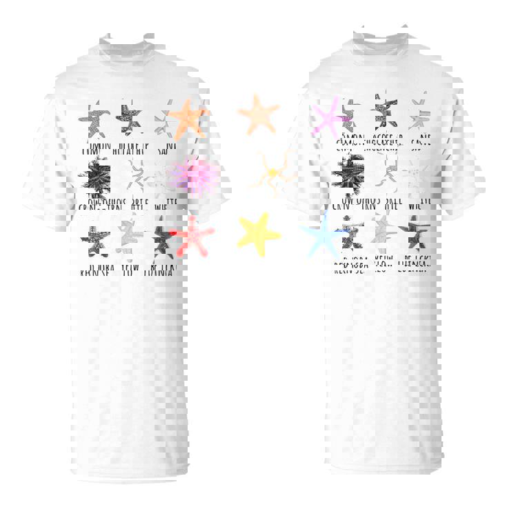 異なるタイプのヒトデの品種コレクション、かわいいヒトデ Lo Tシャツ