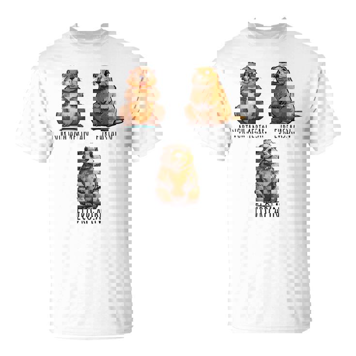 異なるタイプのビーバーズ品種コレクション、かわいいビーバーが大好き。 長袖tシャツ Tシャツ