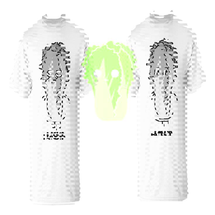 白菜 ハクサイ 顔 イラスト かわいい おもしろ 面白い 簡単 シンプル ゆるい 野菜 Tシャツ