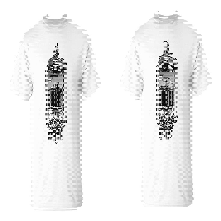 真空管デザイン・ヴィンテージ・アナログ・バルブ・アンプ、ギター Tシャツ