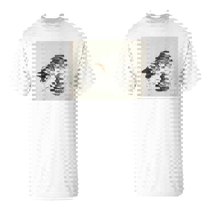 眠れる猫 子猫 このばいれい 日本 美術 絵画 かわいい 墨 Tシャツ