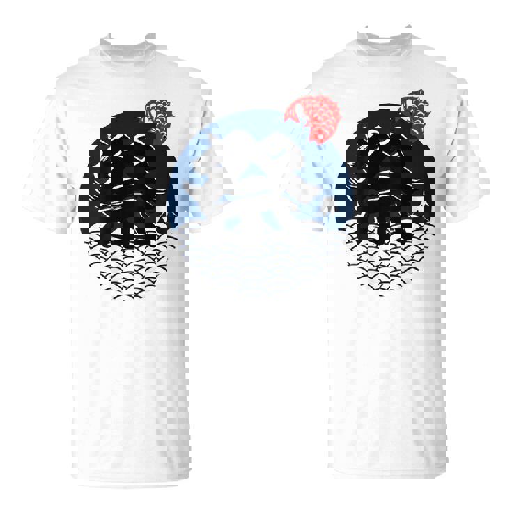 祭 まつり お祭り 海 富士山 鯛 夏祭り 秋祭り 花火大会 納涼まつり カジュアル はっぴのようなおもしろワッショイ Tシャツ