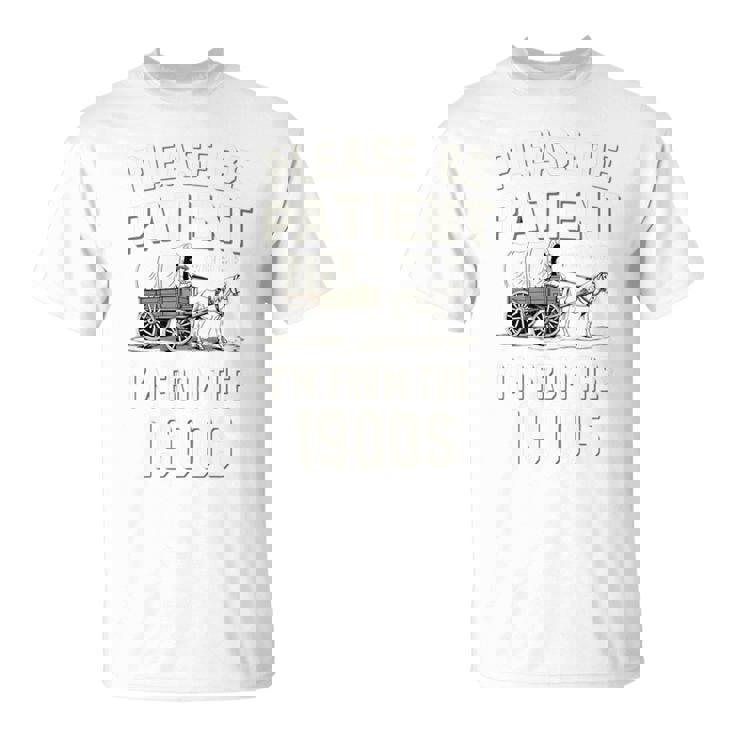 私は1900年代から面白いレトロから我慢してください 長袖tシャツ Tシャツ