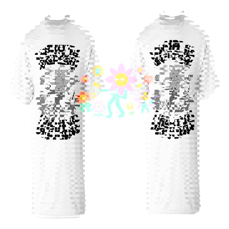 私は大柄な人間じゃないよ椅子で殴るぞおかしい 長袖tシャツ Tシャツ