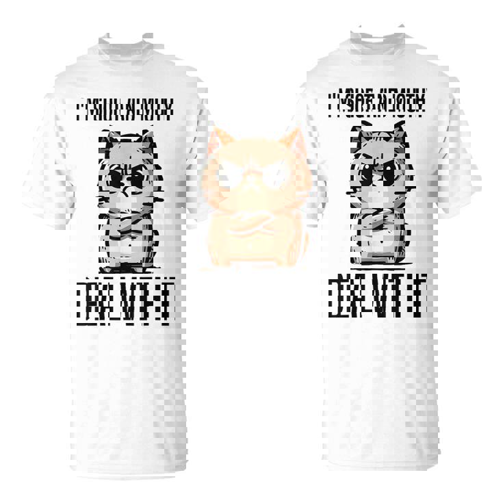 私は短気で口うるさいので、それを扱います。態度猫 Tシャツ