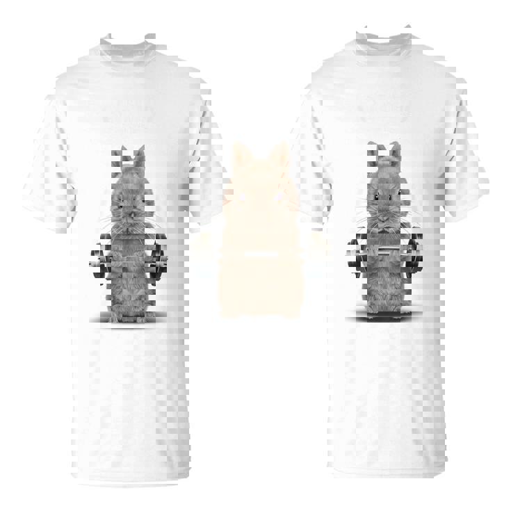 筋トレ ジム やる気がないなら家に帰れ ネザーランドドワーフ ウサギ ベージュ Tシャツ