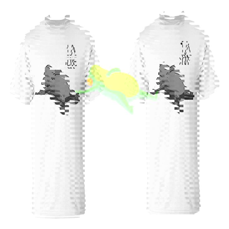 終わった、リラックスしているカエル、カエル好きの面白いカエル、カエル Tシャツ