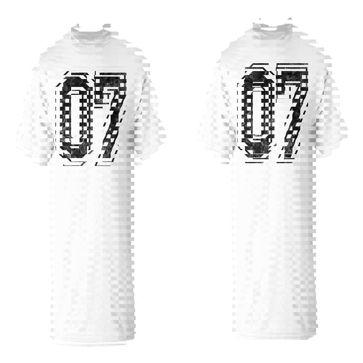 背中に07番 Tシャツ