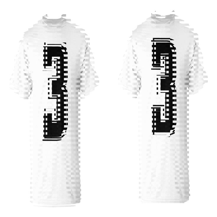 背番号 3 チーム短大スポーツ背番号付きユニフォーム Tシャツ