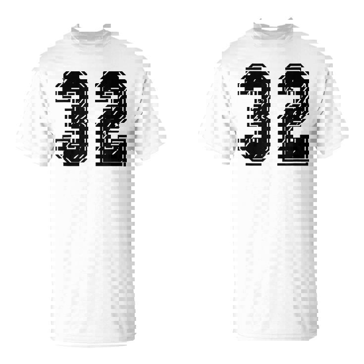 背番号 32 チーム短大スポーツ背番号付きユニフォーム Tシャツ