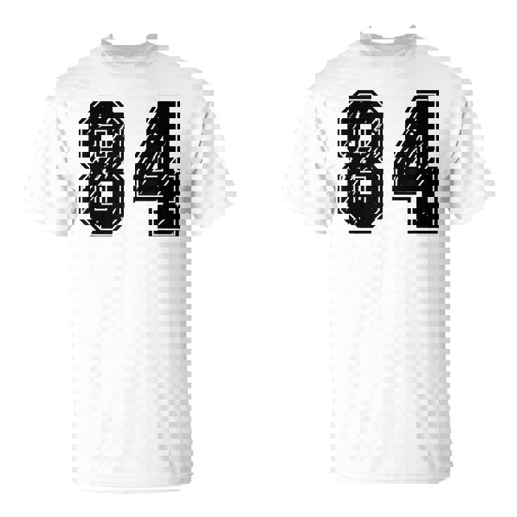 背番号 84 チーム短大スポーツ背番号付きユニフォーム Tシャツ